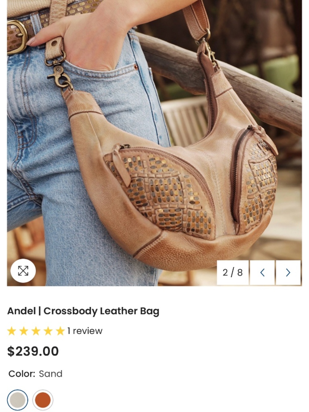 New with Tags Amsterdam Heritage Andel Crossbody Bag